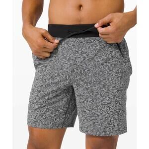 Lululemon T.H.E. Short Linerless 7" Calibrate Jacquard Vapor Black Men's Small